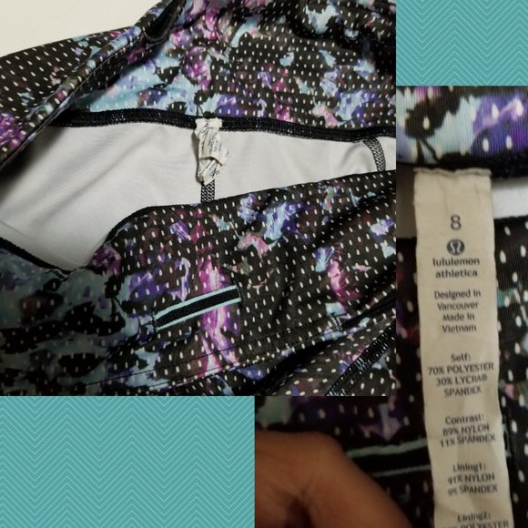 Lululemon Floral Sport Tranquil Luxtreme Mid Rise Inspire 7/8 Tights - Picture 7 of 7